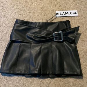 I.AM.GIA faux leather circle skirt